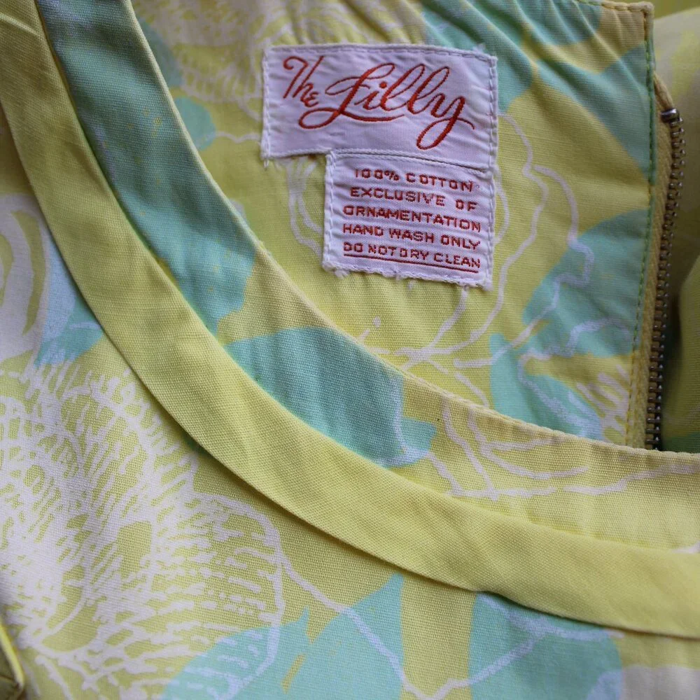 The Lilly Pulitzer vintage floral tunic mod 60s dress Jackie O scooter shift S - Picture 10 of 10